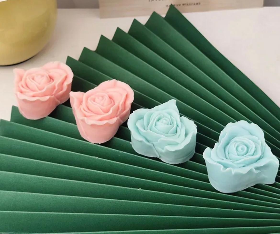 Candele Profumate 3D a Forma di Cuore di Rose