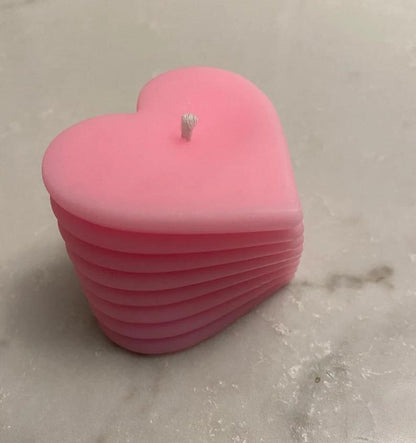 Candele Profumate Rotanti a Forma di Cuore 3D