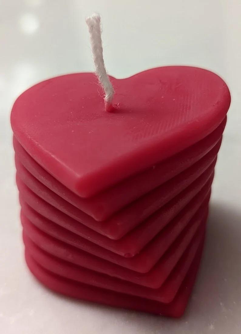 Candele Profumate Rotanti a Forma di Cuore 3D