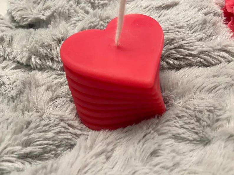 Candele Profumate Rotanti a Forma di Cuore 3D