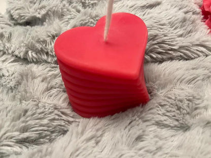 Candele Profumate Rotanti a Forma di Cuore 3D